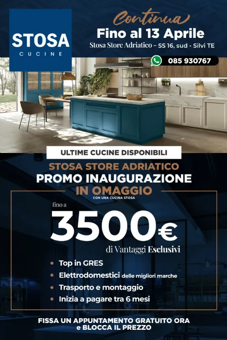 Prosegue la Grande Promo Inaugurazione di Stosa Store Adriatico